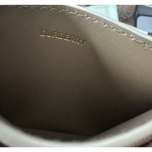 Burberry Check Canvas & Leather Card Holder Pink Pale Cameo NWT & Dustbag Auth - Picture 2 of 5